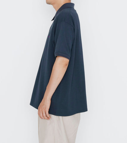 Moss Stitch Field Short Sleeve Polo - AHGRAY