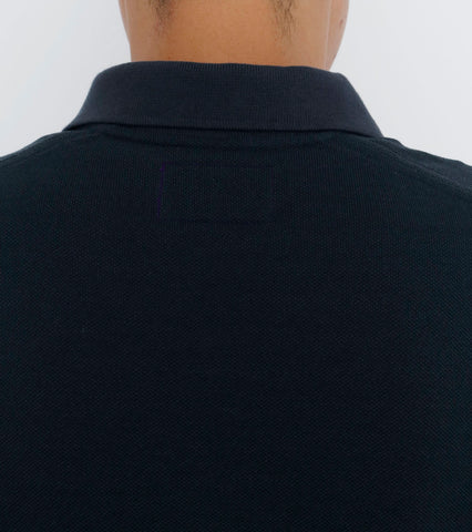 Moss Stitch Field Short Sleeve Polo - L BEIG