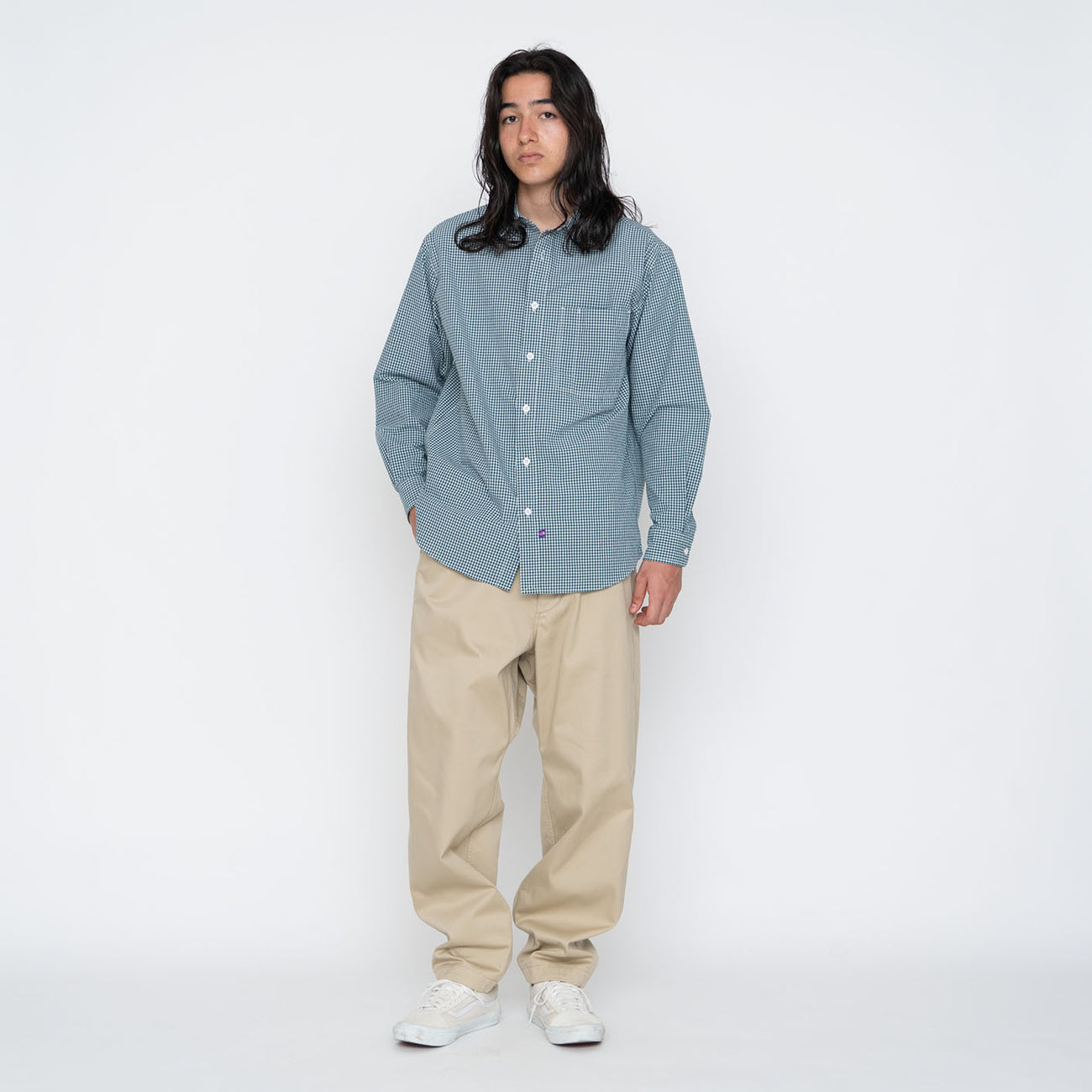 Chino Wide Tapered Field Pants - L BEIG