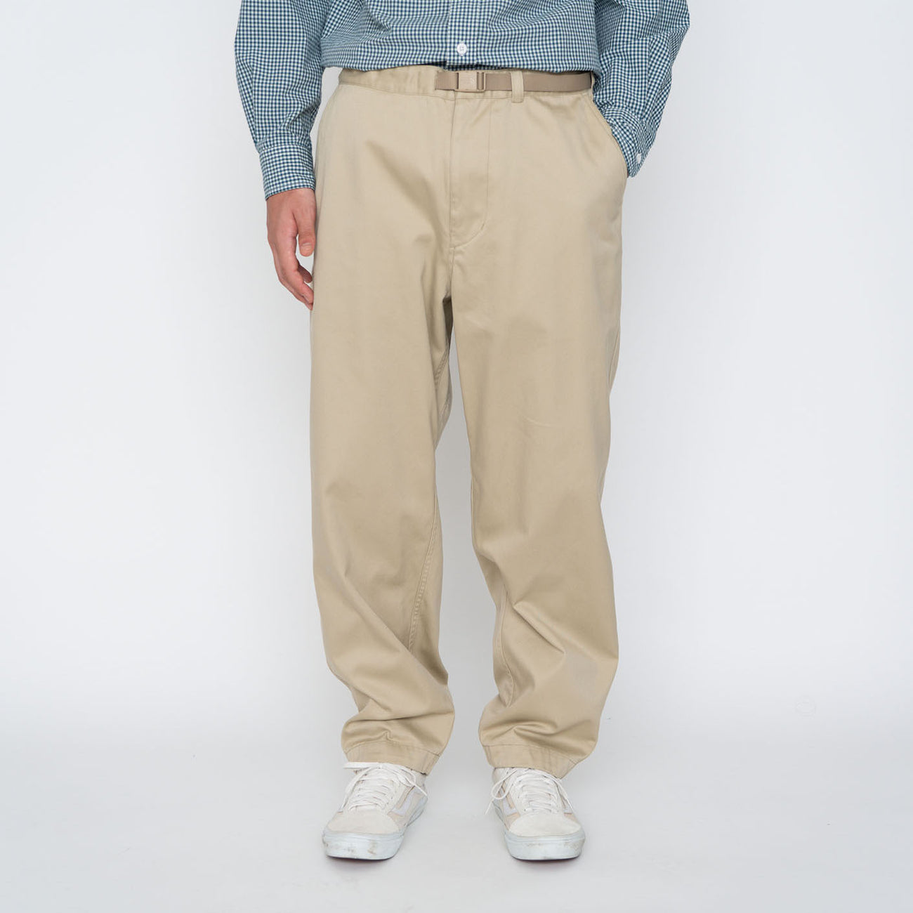 Chino Wide Tapered Field Pants - L BEIG