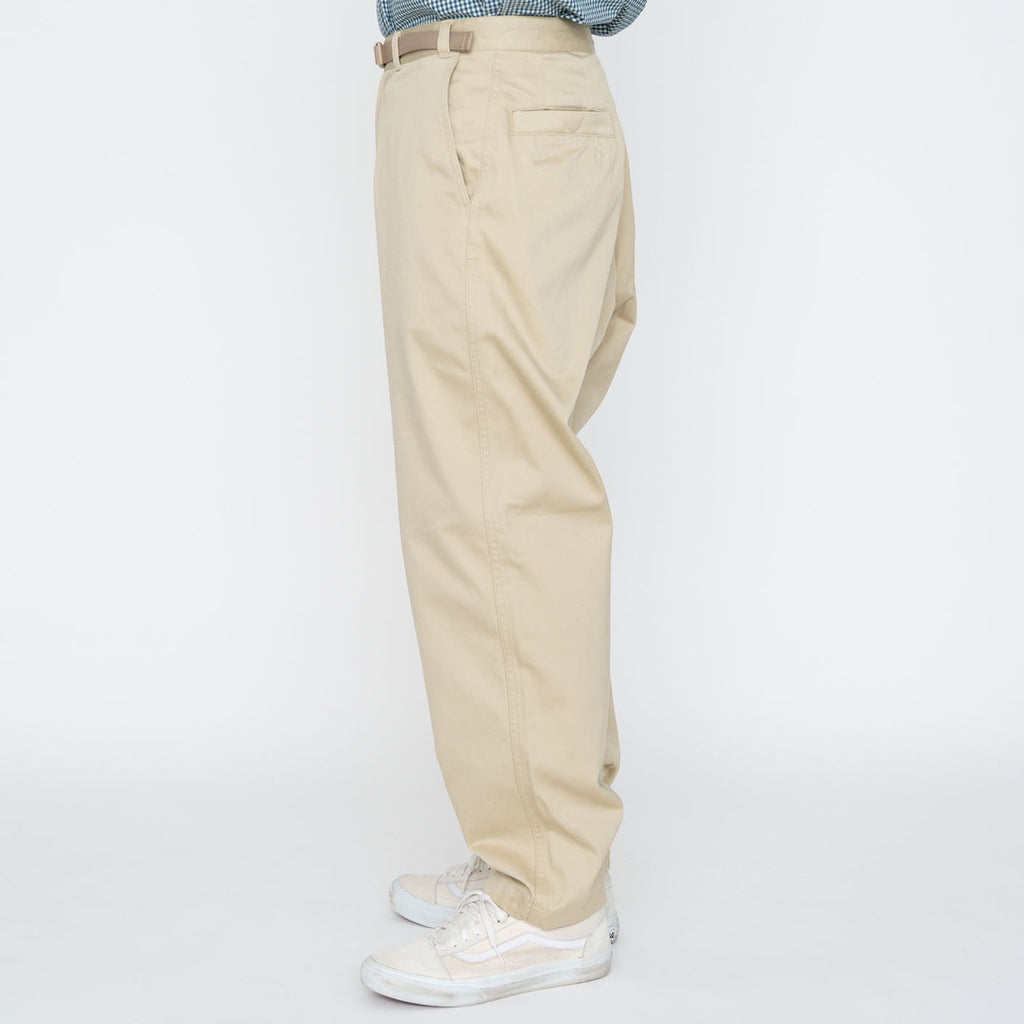 Chino Wide Tapered Field Pants - L BEIG