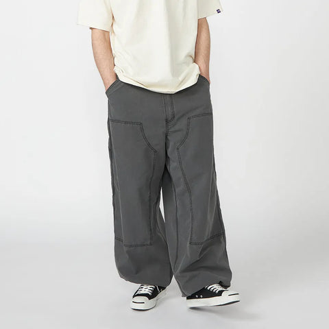 Cotton Nylon Weather Field Double Knee Pants - GRAY