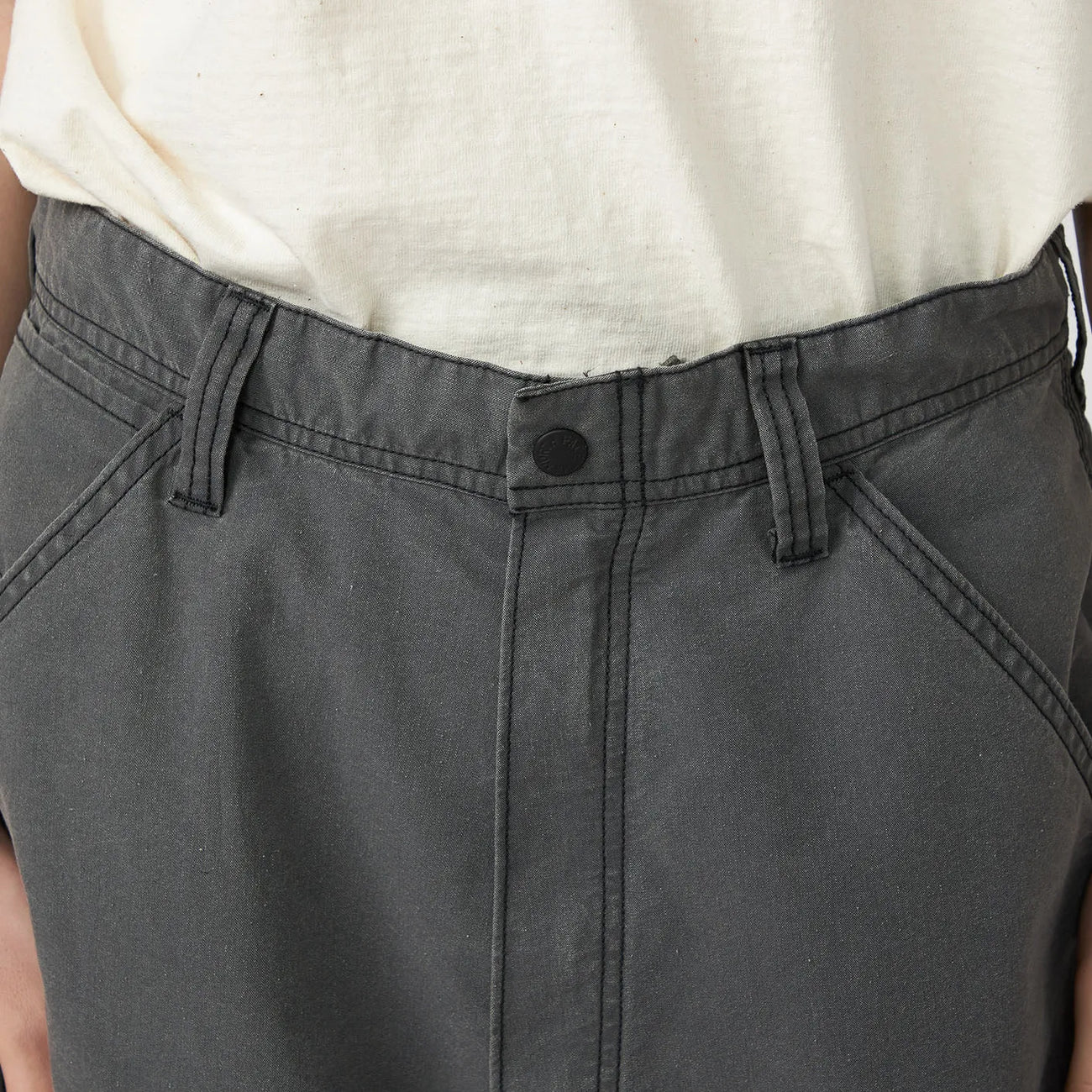 Cotton Nylon Weather Field Double Knee Pants - INDIGO BLEACH