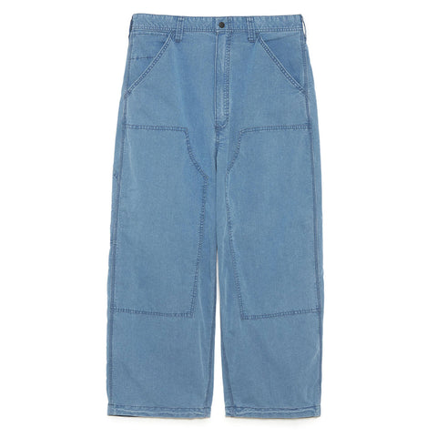 Cotton Nylon Weather Field Double Knee Pants - INDIGO BLEACH