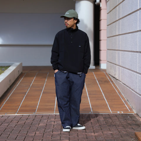 TORAYA EQUIPMENT OVAL WIDE PANTS (WAGON EXCLUSIVE) - INDIGO