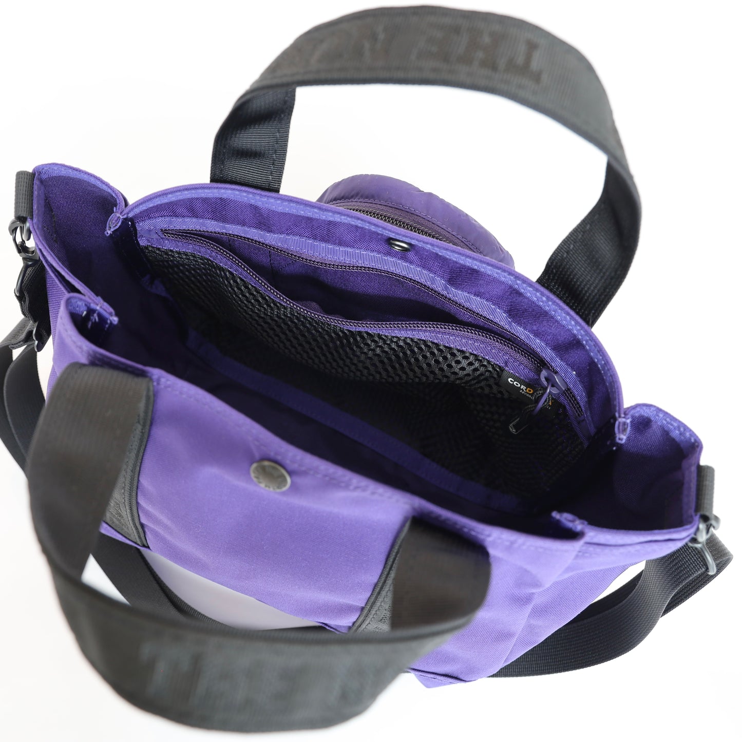 CORDURA Nylon Shoulder Tote Bag - PURPLE