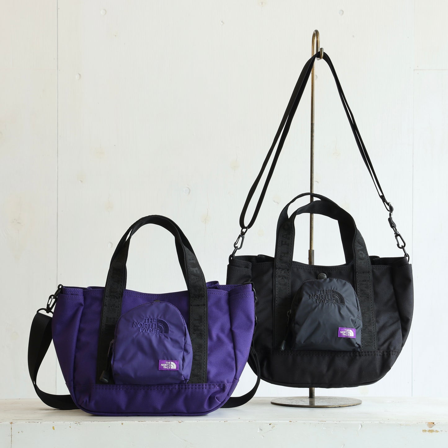 CORDURA Nylon Shoulder Tote Bag - PURPLE