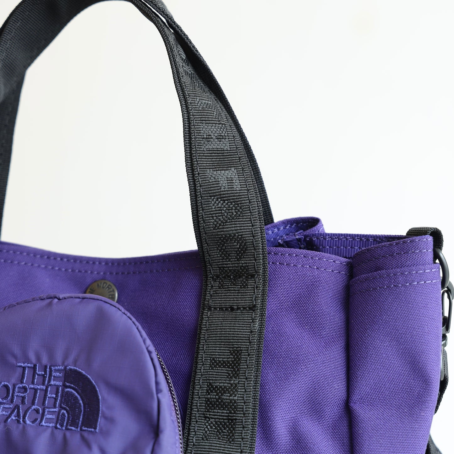 CORDURA Nylon Shoulder Tote Bag - PURPLE