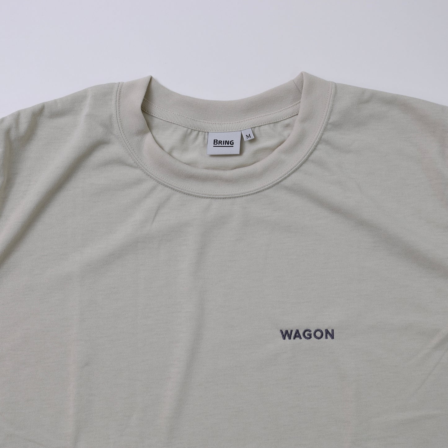 WAGON EMBROIDERY TEE - BEIGE
