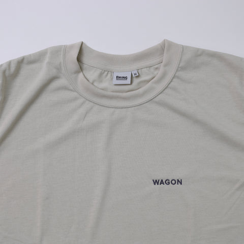 WAGON EMBROIDERY TEE - BEIGE