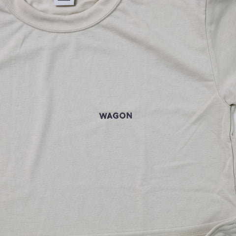 WAGON EMBROIDERY TEE - BEIGE