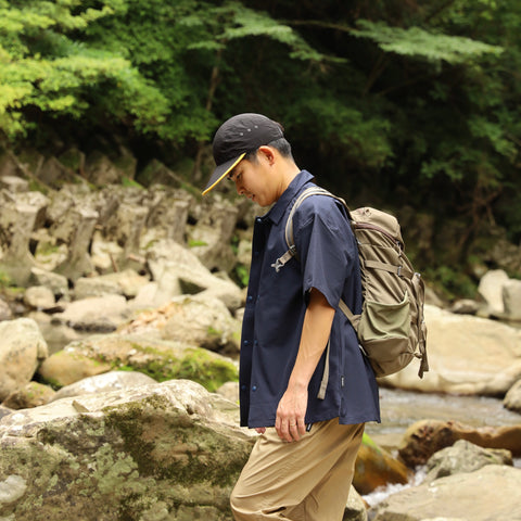 CYPRESS LONG BILL CAP - BLACK×YELLOW