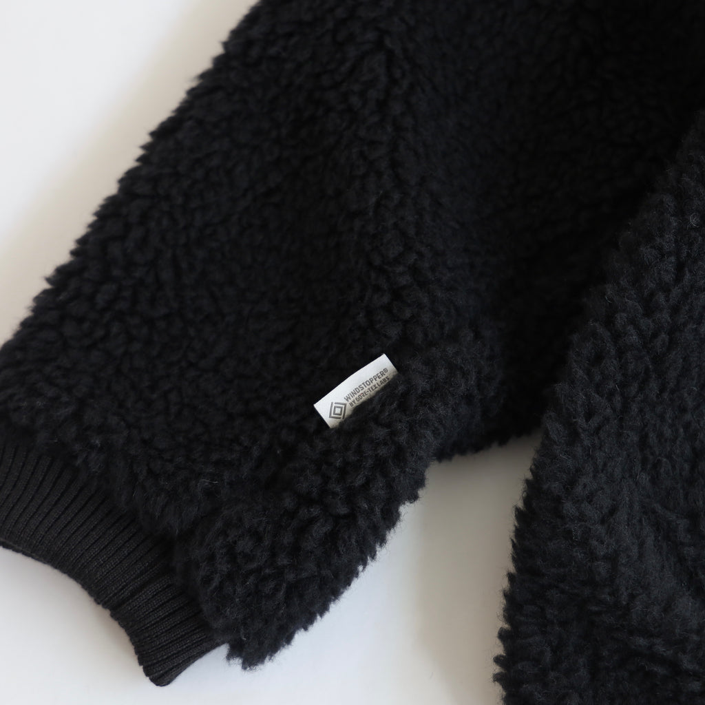 Wool Boa WINDSTOPPER Field Cardigan - BLACK