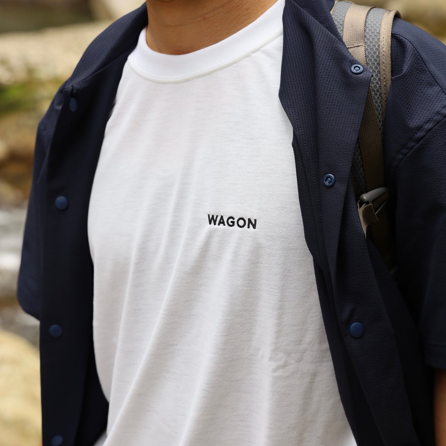 WAGON EMBROIDERY TEE - WHITE