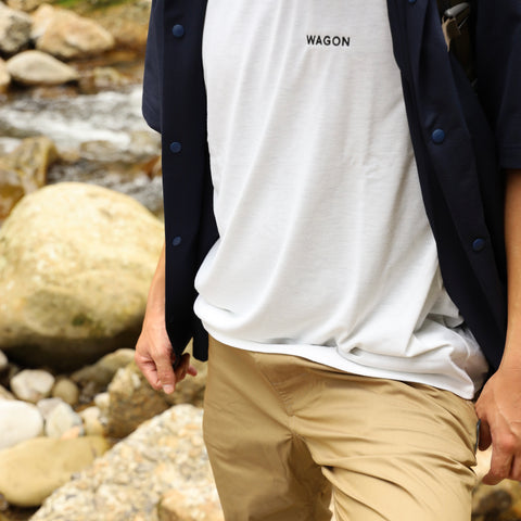 WAGON EMBROIDERY TEE - WHITE