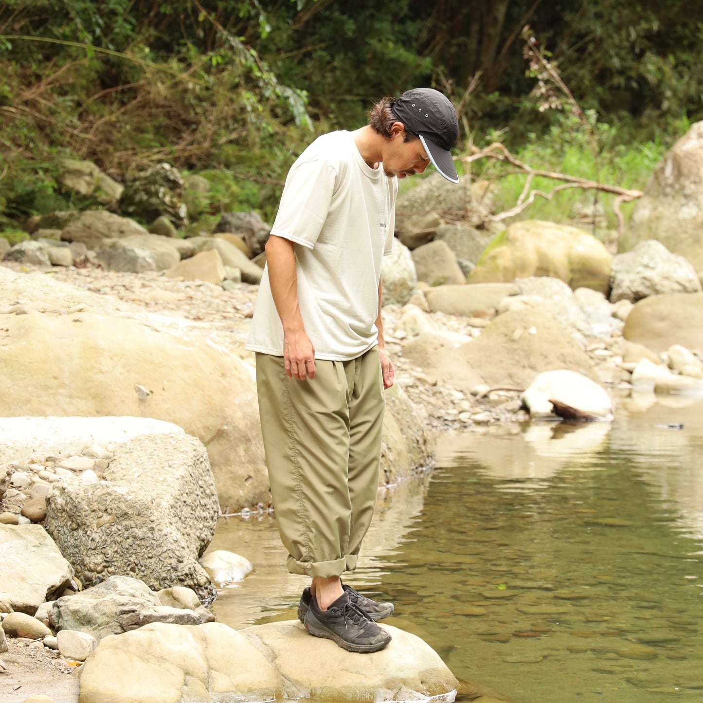 CYPRESS LONG BILL CAP - BLACK×GRAY