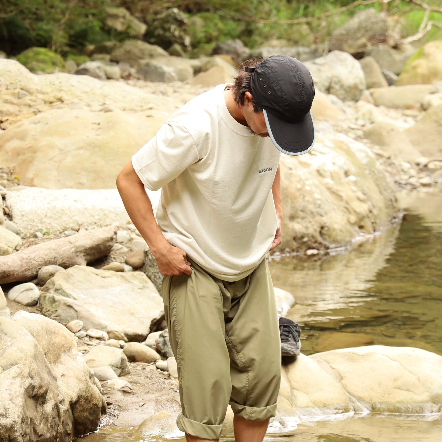 CYPRESS LONG BILL CAP - BLACK×GRAY