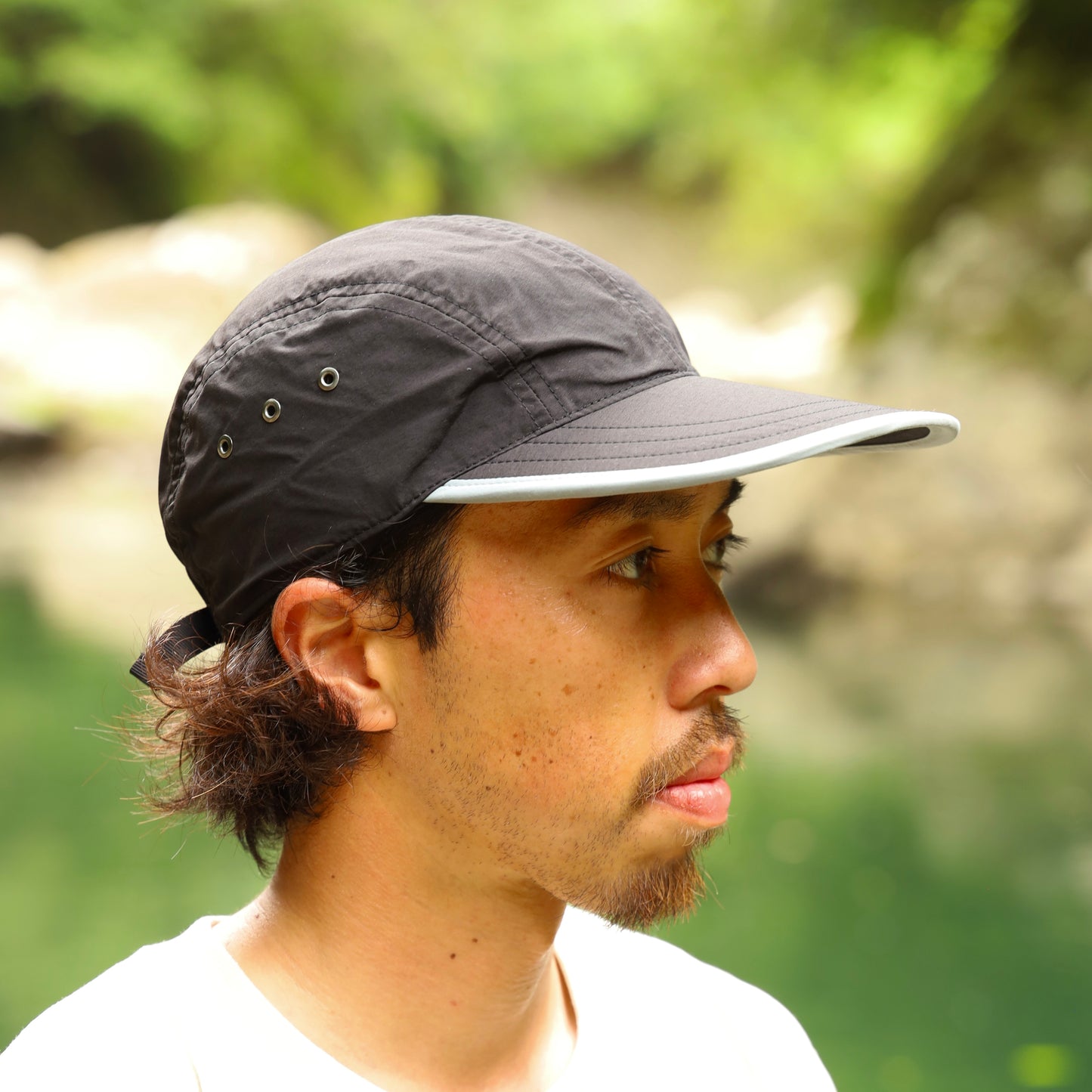 CYPRESS LONG BILL CAP - BLACK×GRAY