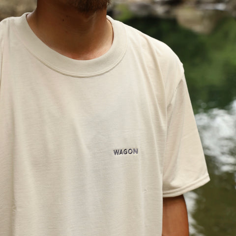 WAGON EMBROIDERY TEE - BEIGE