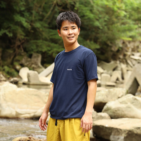 WAGON EMBROIDERY TEE - NAVY