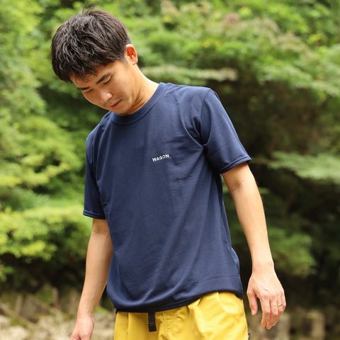 WAGON EMBROIDERY TEE - NAVY