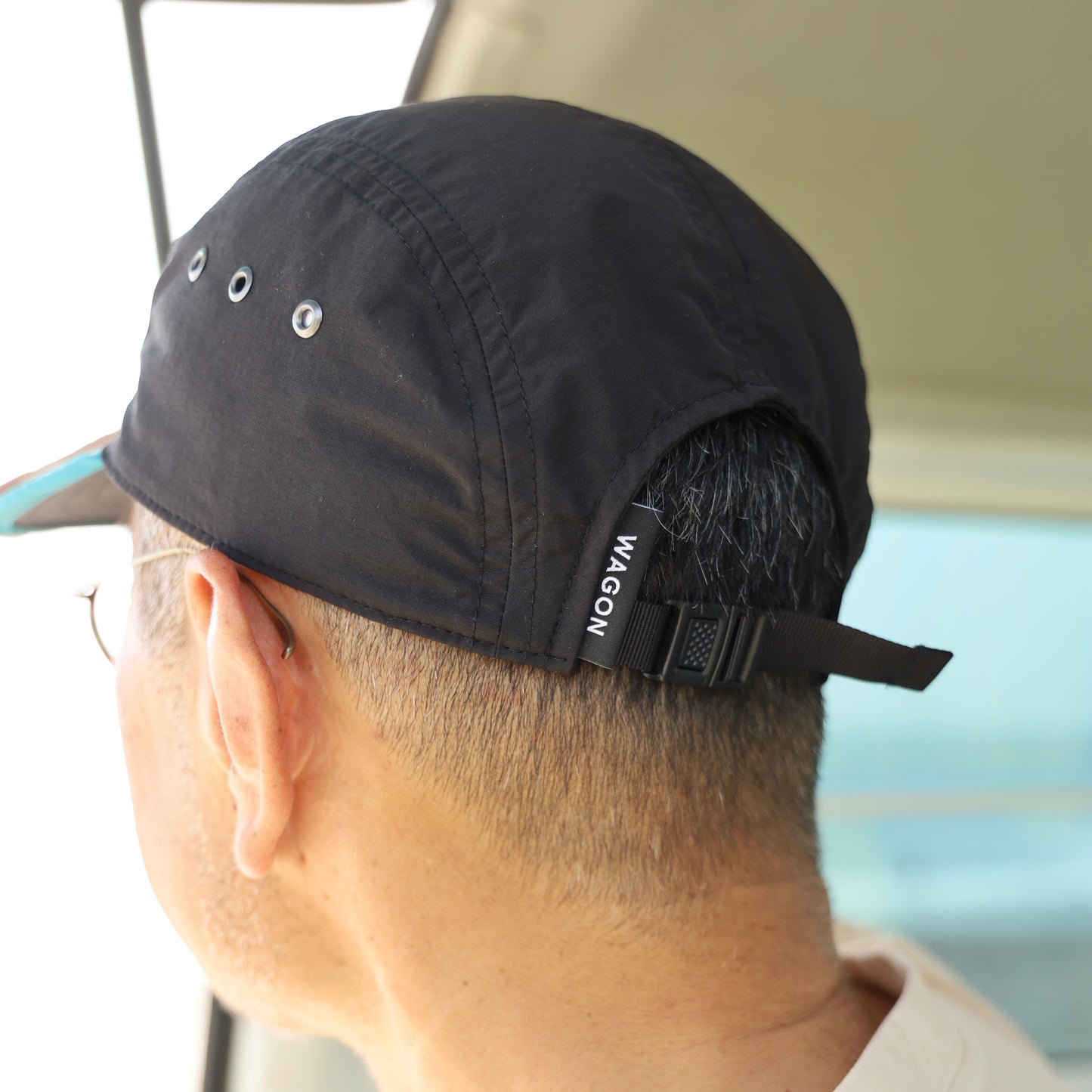 CYPRESS LONG BILL CAP - BLACK×TEAL
