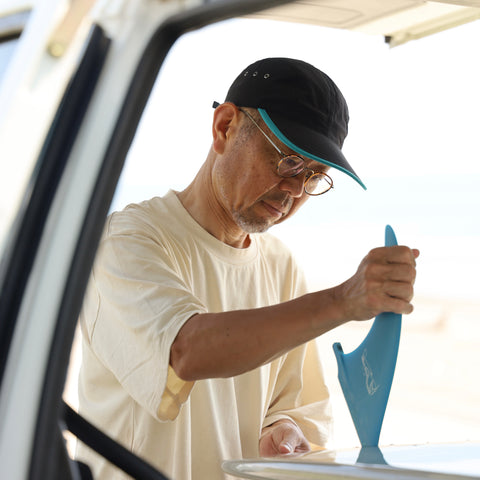CYPRESS LONG BILL CAP - BLACK×TEAL
