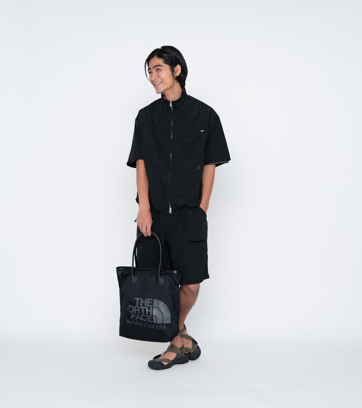 Mesh Field Tote M - BLACK