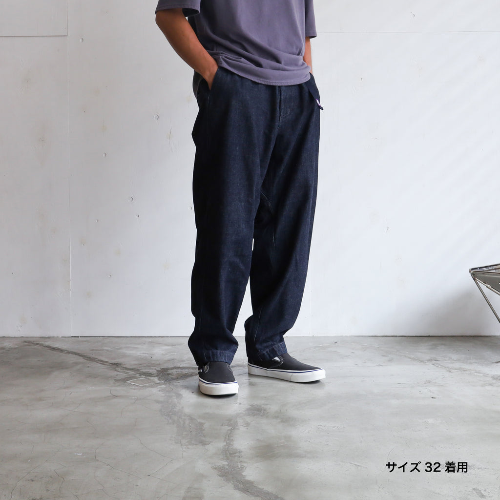 Denim Wide Tapered Field Pants - INDIGO