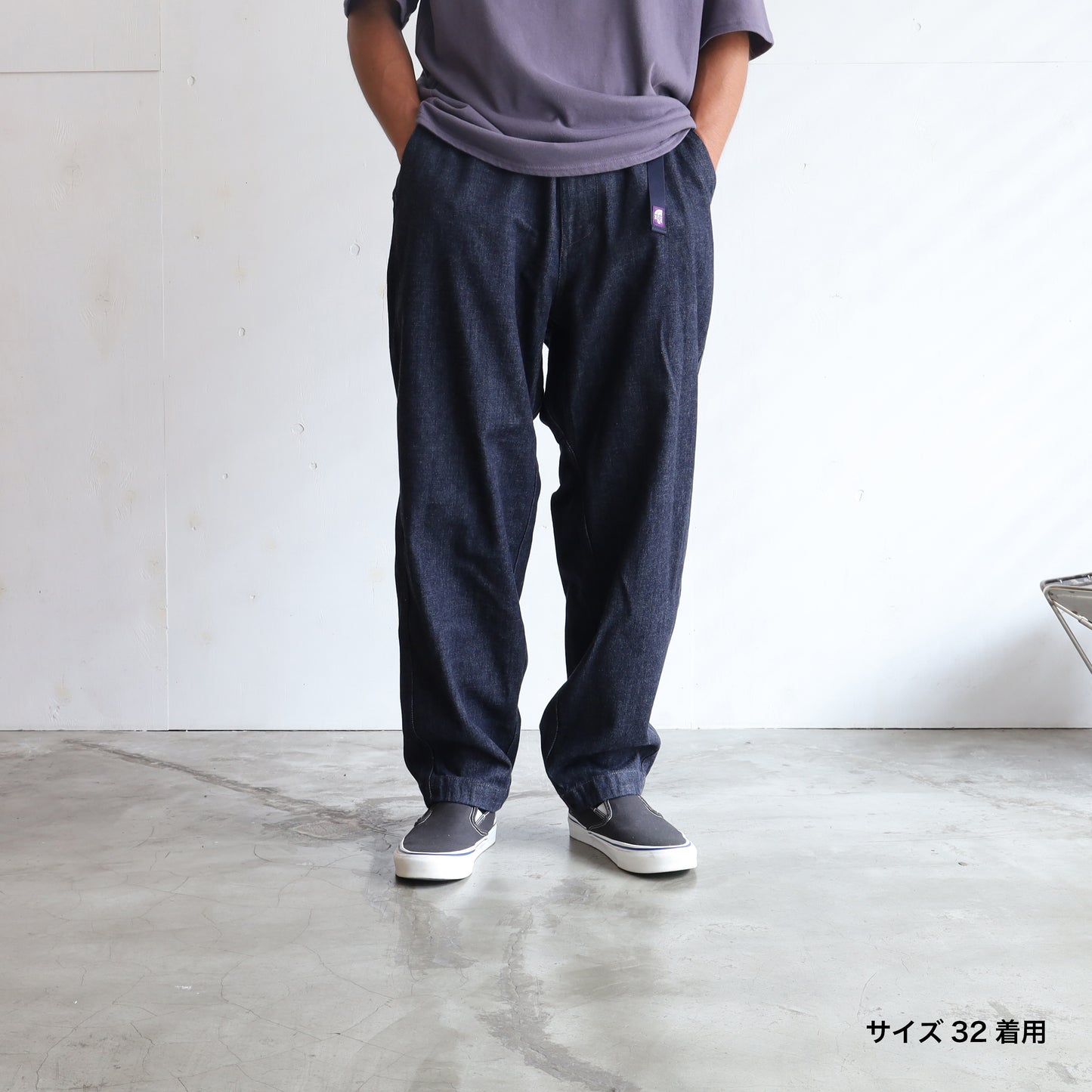 Denim Wide Tapered Field Pants - INDIGO