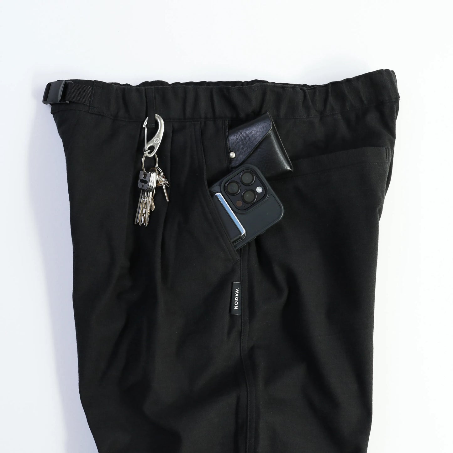 [DAILY LINE] MOLE SKIN CEDAR PANTS 2P - BLACK