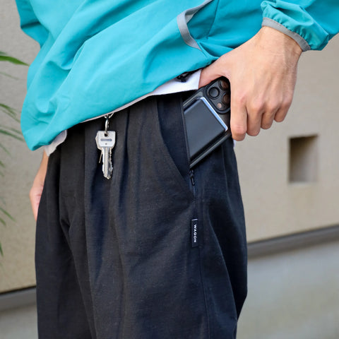 [DAILY LINE] MOLE SKIN CEDAR PANTS 2P - BLACK