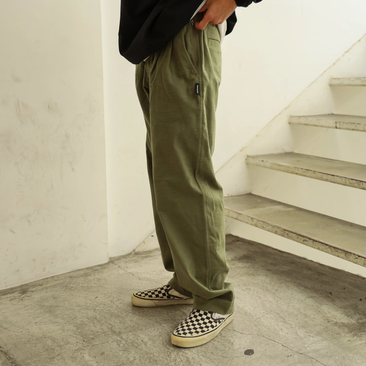[DAILY LINE] MOLE SKIN CEDAR PANTS 2P - OLIVE