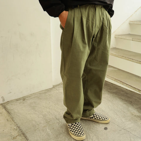 [DAILY LINE] MOLE SKIN CEDAR PANTS 2P - OLIVE