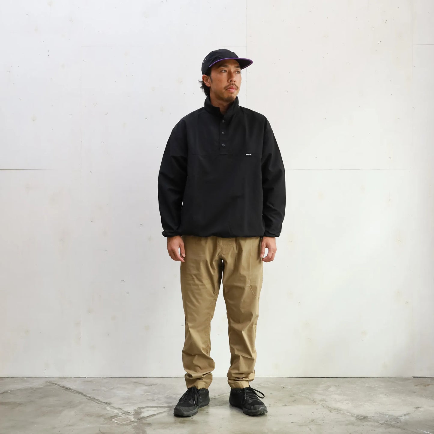 CYPRESS SNAP PULL OVER - BLACK