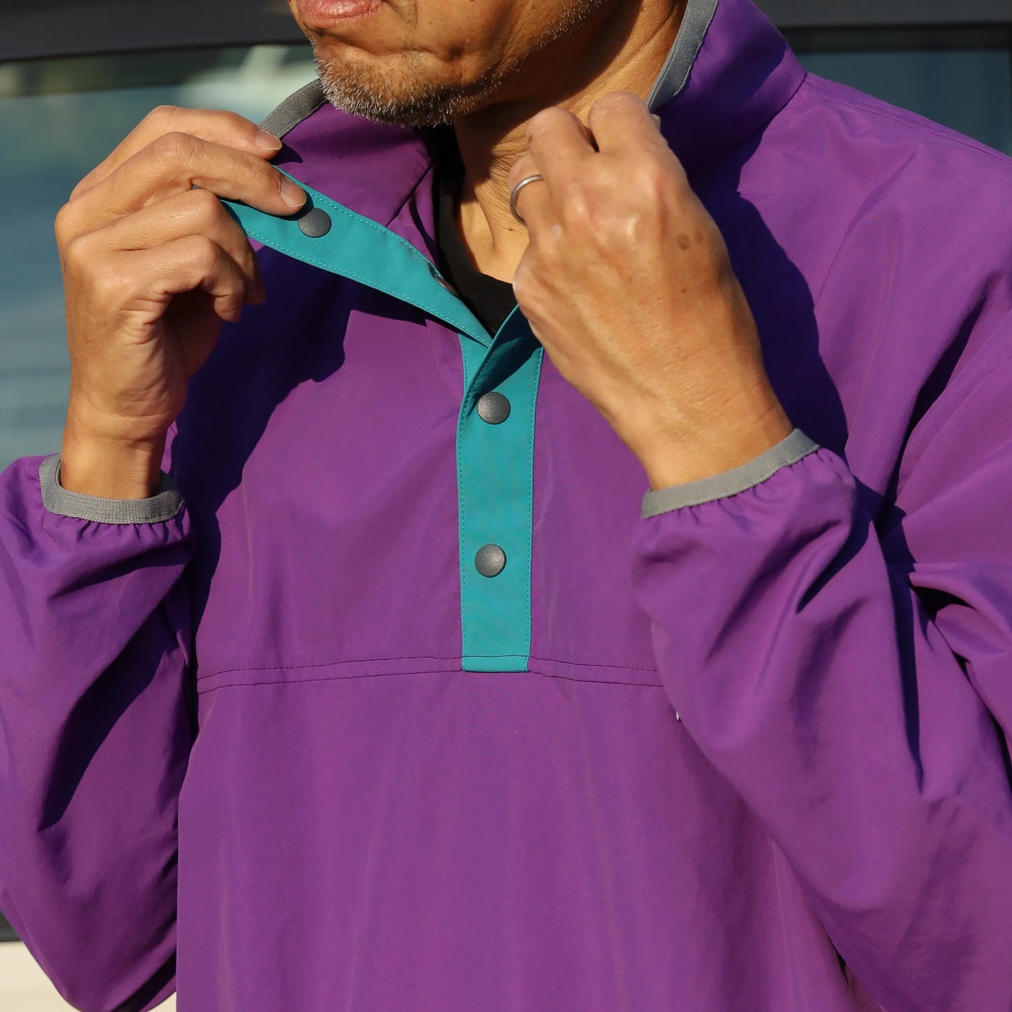 CYPRESS SNAP PULL OVER - PURPLE