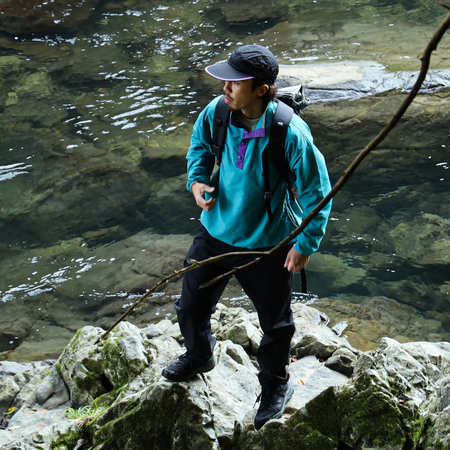 CYPRESS SNAP PULL OVER - TEAL