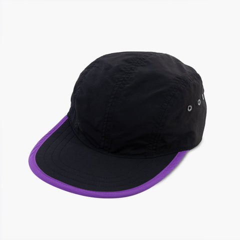 CYPRESS LONG BILL CAP - BLACK×PURPLE