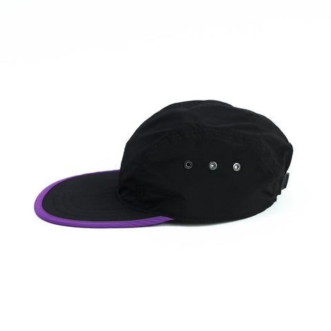 CYPRESS LONG BILL CAP - BLACK×PURPLE