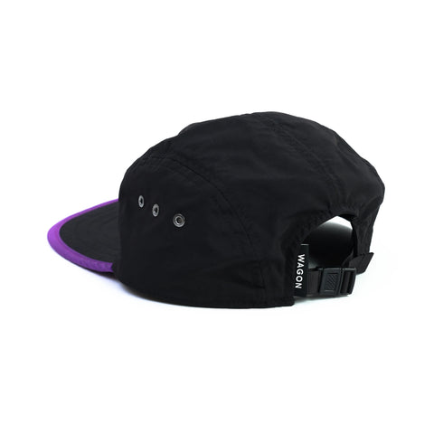 CYPRESS LONG BILL CAP - BLACK×PURPLE