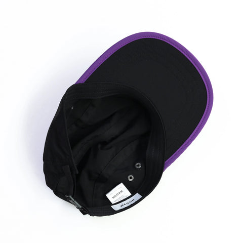 CYPRESS LONG BILL CAP - BLACK×PURPLE