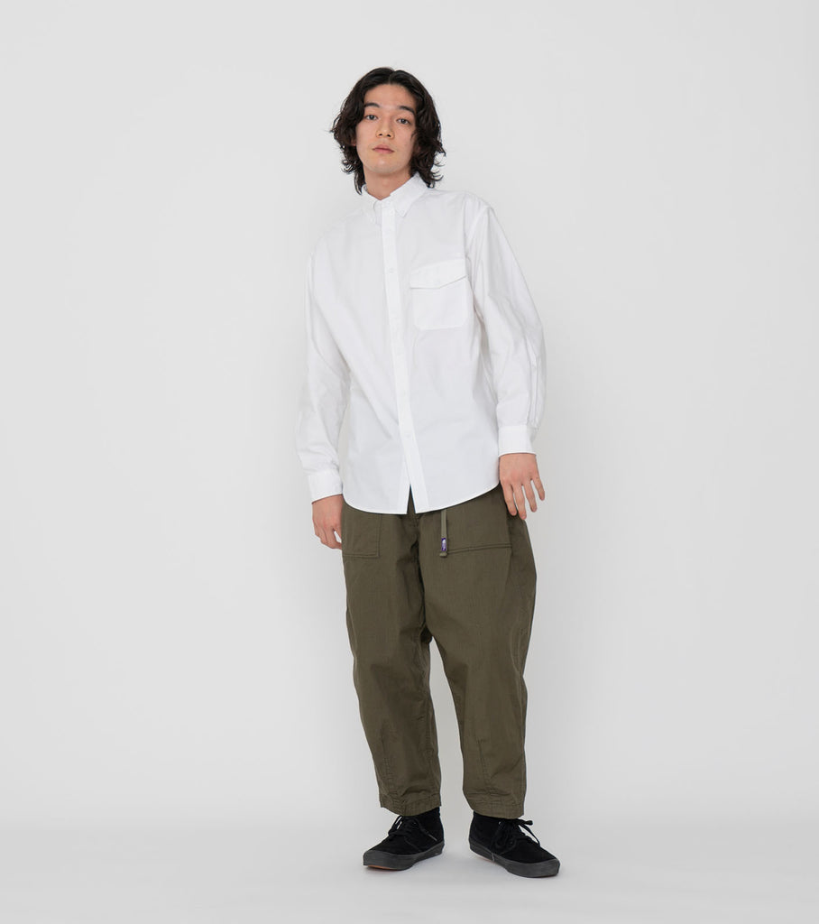 Ripstop Wide Cropped Pants - OLIVE