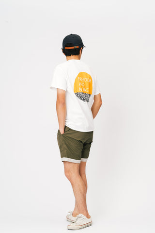 BOARD SHORTS 3LINE KHAKI×GRAY
