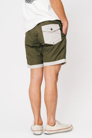 BOARD SHORTS 3LINE KHAKI×GRAY