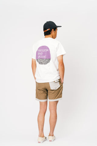 BOARD SHORTS 3LINE BEIGE×GRAY