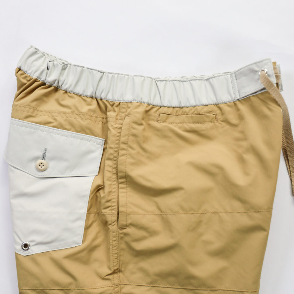 BOARD SHORTS 3LINE BEIGE×GRAY