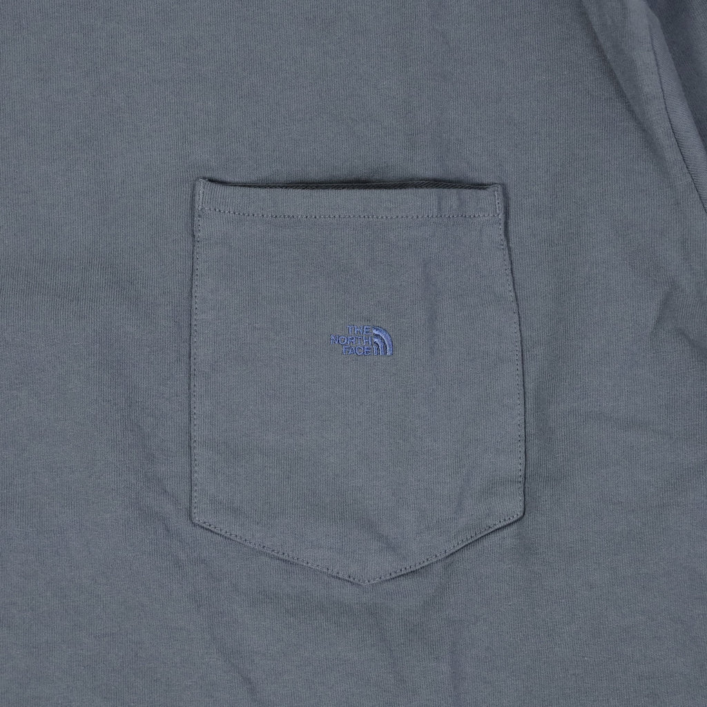 7oz L/S Pocket Tee DIM GRAY × ROYAL BLUE