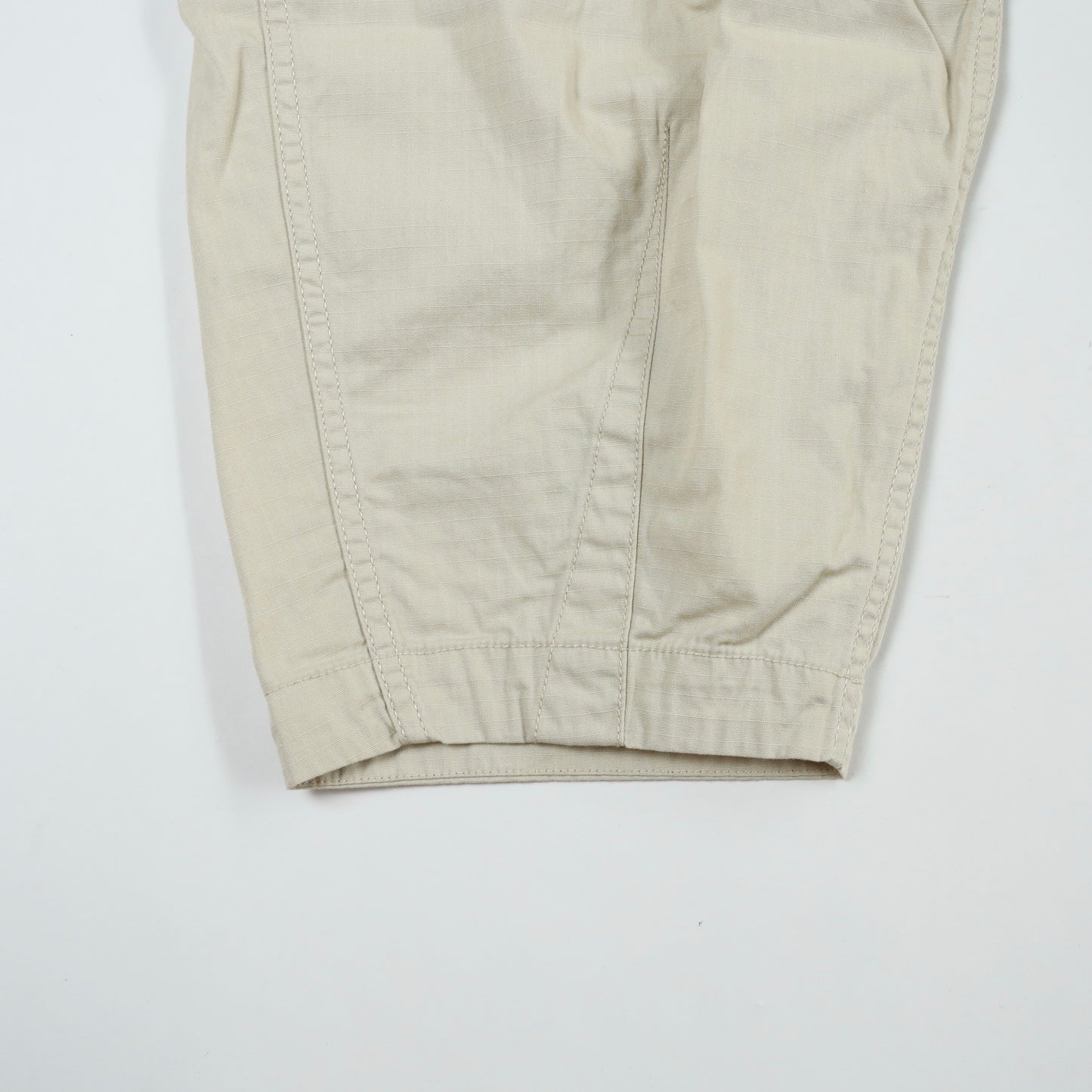 Ripstop Wide Cropped Pants - ECRU