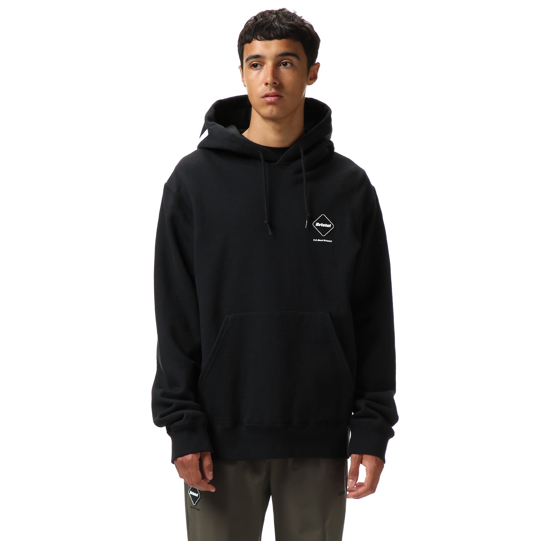 LOGO PULLOVER SWEAT HOODIE BLACK