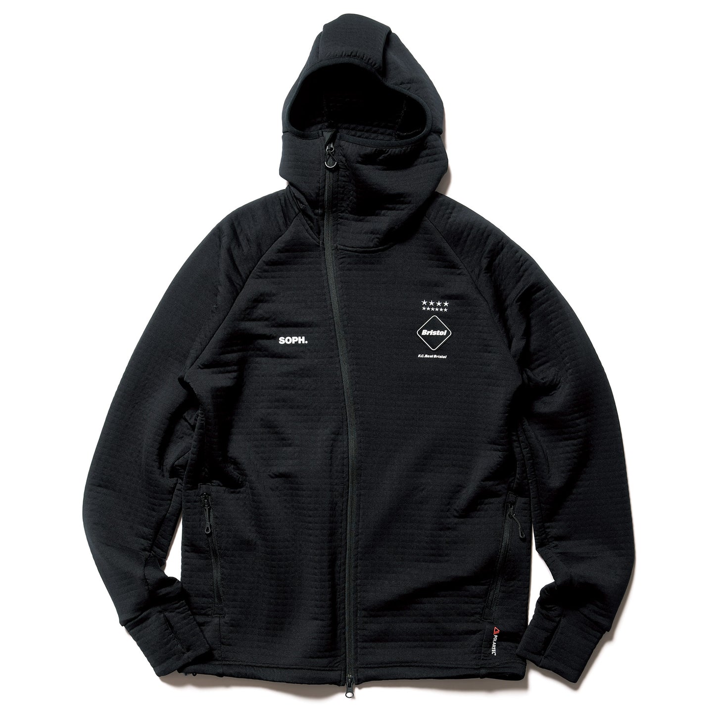 POLARTEC POWER AIR ZIP UP HOODIE BLACK